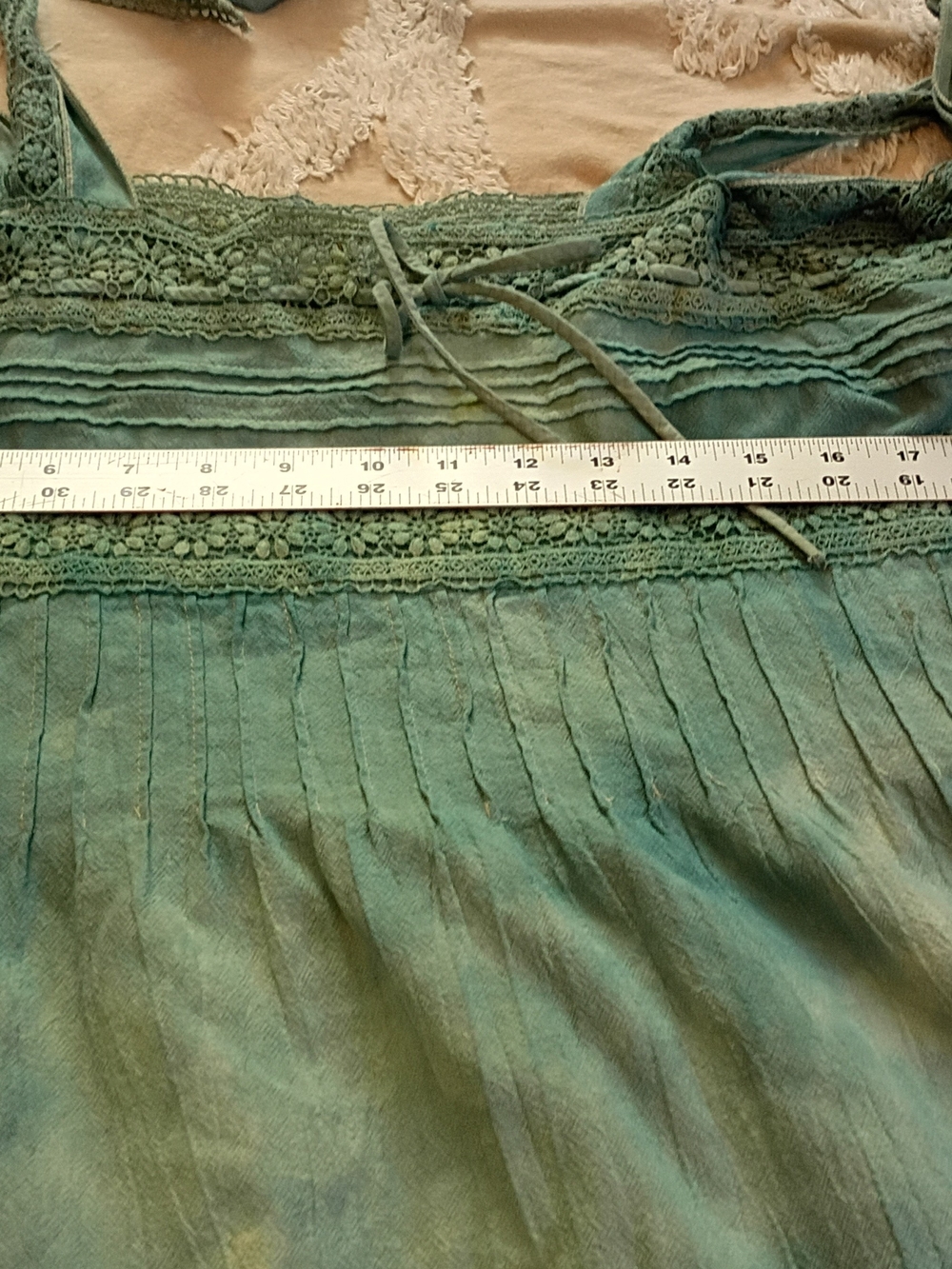 NWT A Rare Bird Miss Madam Seafoam Maxi Eyelet Dress S M - Picture 12 of 12